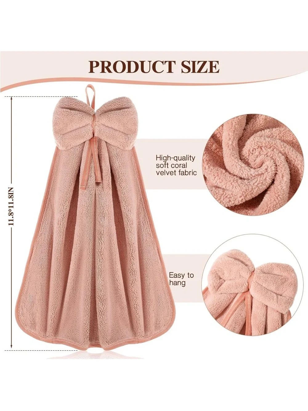 Plush Bow Hand Towel